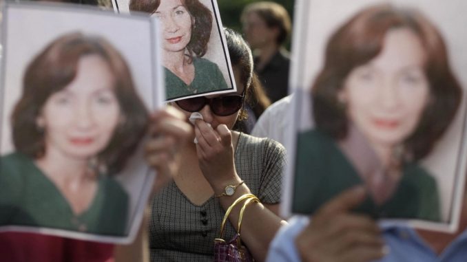 Chechen human rights activist Natalia Estemirova was murdered on July 15, 2009. (AFP/Getty Images)